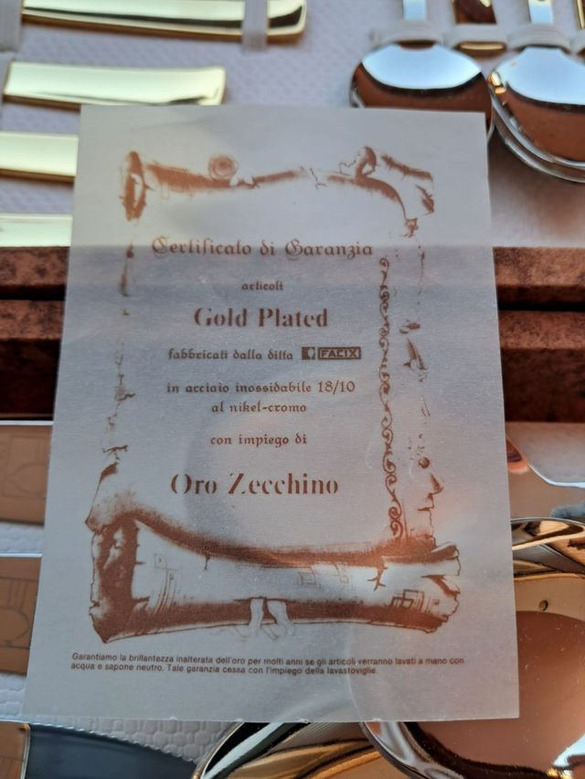 Set posate FACIX Italia oro