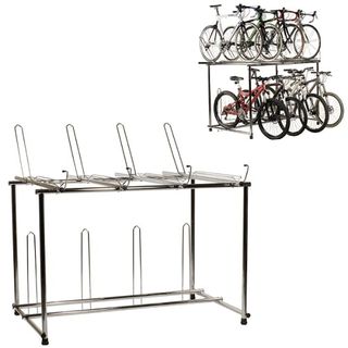 Portabiciclette in acciaio cromato 8 pos