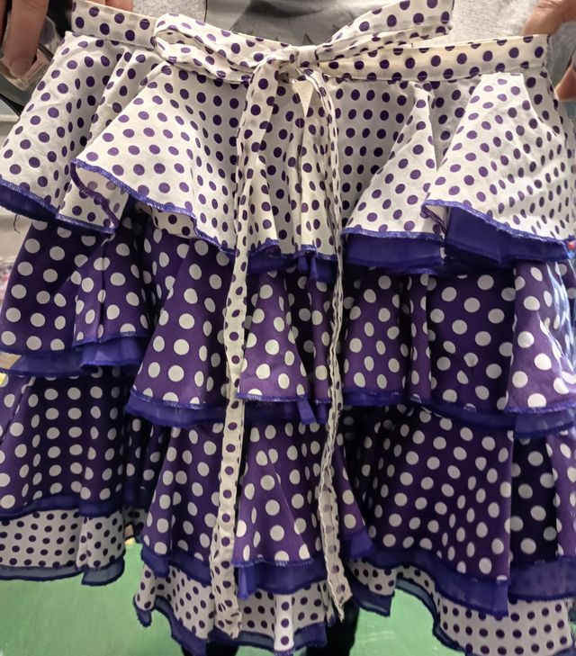 Falda corta flamenca niña