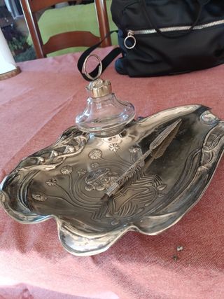 Escribanía de plata Meneses antigua