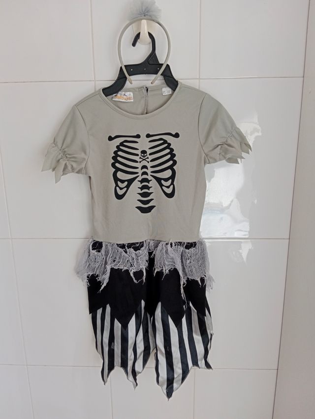 Disfraz pirata esqueleto 7 a 10 años