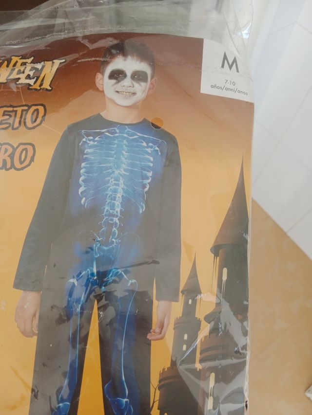 Disfraz esqueleto 7 a 10 años