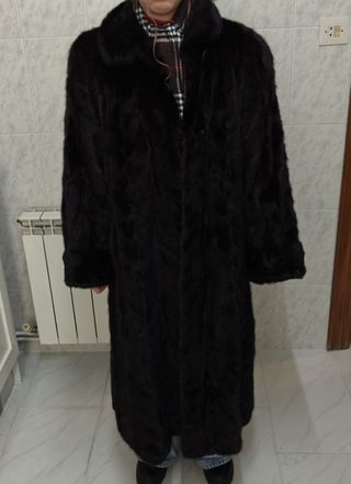 ABRIGO TIPO VISÓN NEGRO