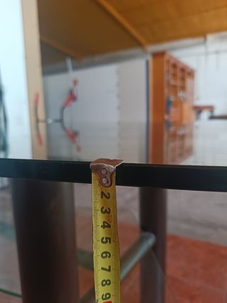 Mesa comedor de cristal