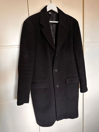 Abrigo elegante de Paño en Negro