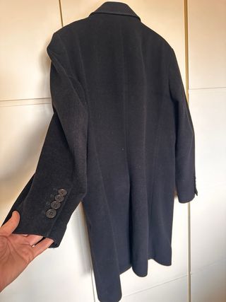 Abrigo elegante de Paño en Negro