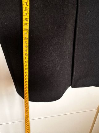 Abrigo elegante de Paño en Negro