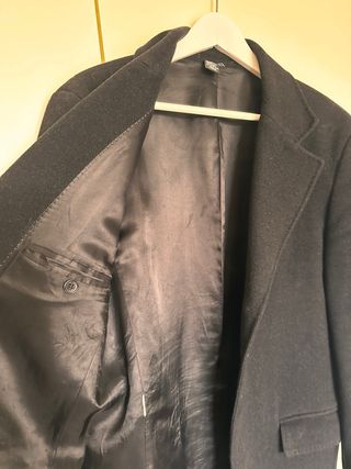 Abrigo elegante de Paño en Negro
