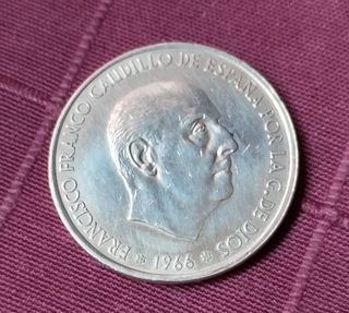 100 pesetas plata Francisco Franco 1966*68