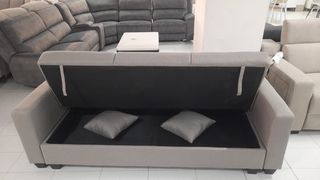 SUPER OFERTA SOFA CAMA KEILA GRIS CLARO