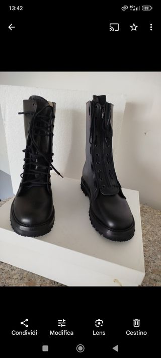 Anfibi vera pelle originali monte bove