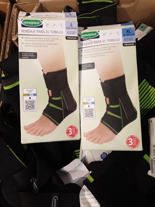 Rodillera, muñequera y vendaje tobillo.