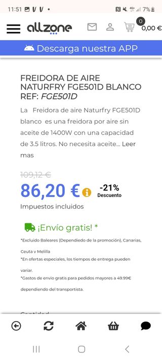 Freidora de Aire Fagor