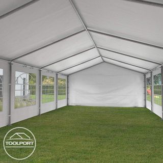 Tendone per Feste Gazebo 5x10 m Bianco PE 350 N Im