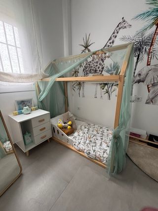 colchon de estructura de cama casita montessori