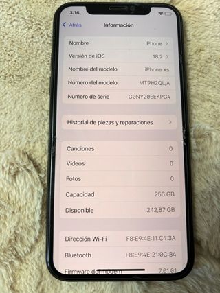 Iphone XS 256 Gb