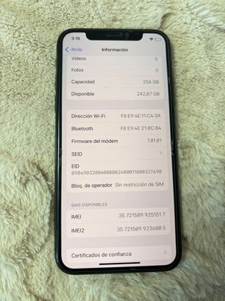 Iphone XS 256 Gb