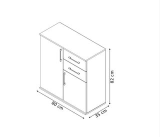 SUPER OFERTA MUEBLE AUXILIAR JOANA 2P2C