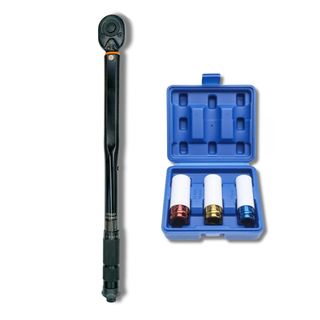 ✅ Pack Dinamométrica + 3 vasos de rueda protegidos