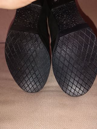 Botines Ante negro tacón t.37 SPIRIT