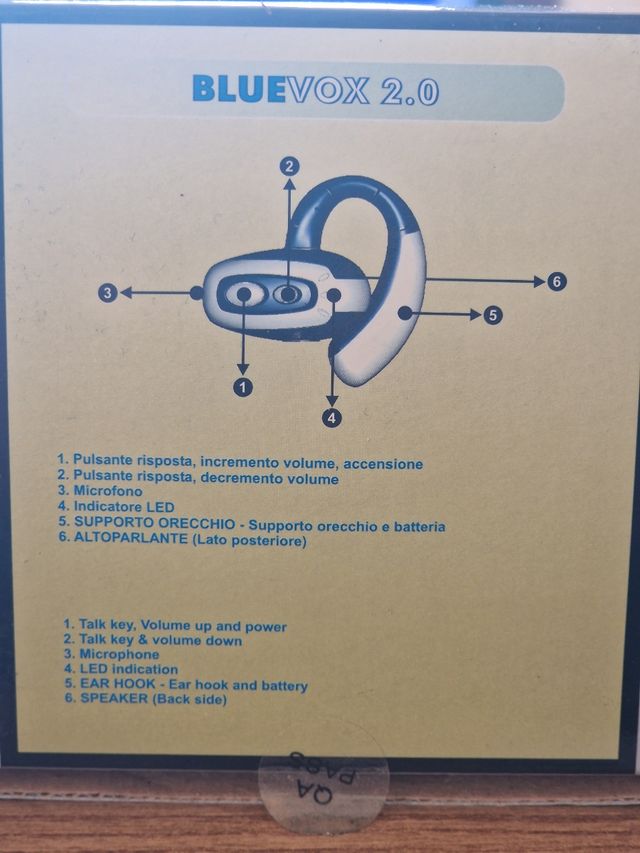 Cuffia auricolare bluetooth