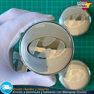4 Tapacubos Hyundai 60mm Cubrebujes Tapas Llantas