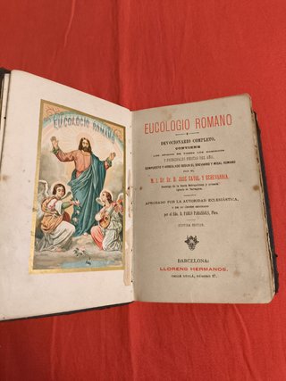 ANTIGUO DEVOCIONARIO EUCOLOGIO ROMANO 1877