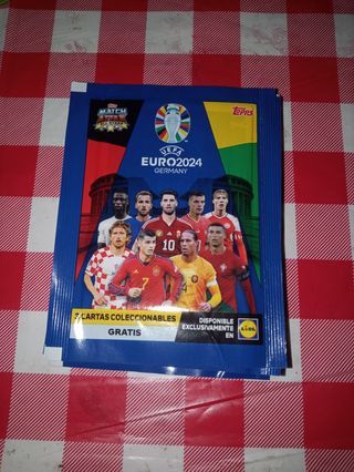 Siete sobres de cromos euro2024