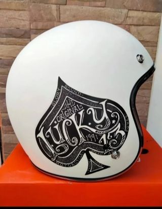 Pareja cascos moto  Lucky 13