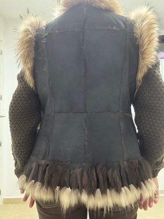 Chaleco pelo reversible marron chocolate