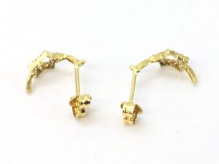 pendientes oro 18k con piedra con circonita