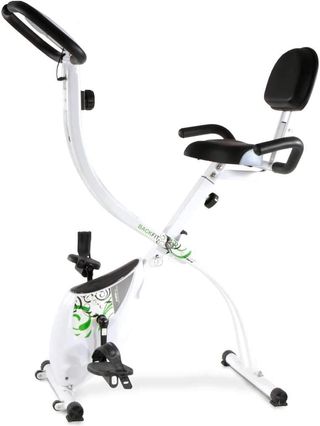 Bicicleta estática plegable con respaldo