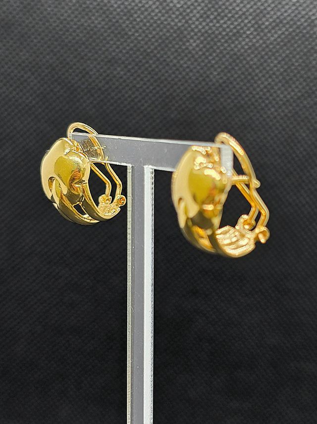 Pendientes Oro 18K, Cierre omega, 7.45gr, 1.5cm.