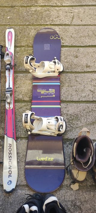 Nieve esquís y snowboard