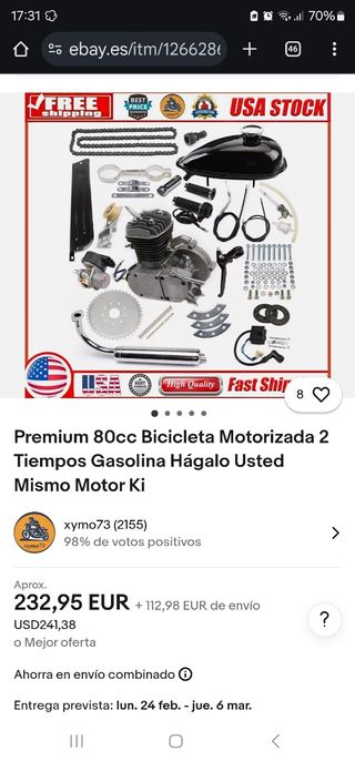 Motor 80cc 2T Bici