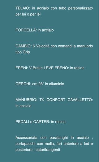 Bicicletta donna cambio cm 28 ‘’