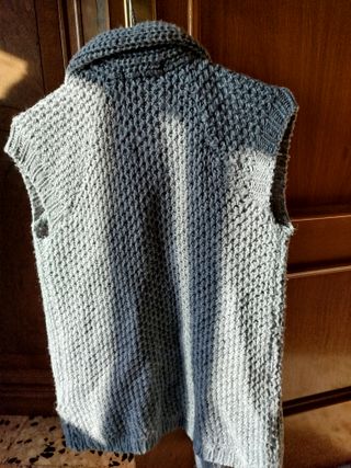 Chaleco de punto de mujer largo