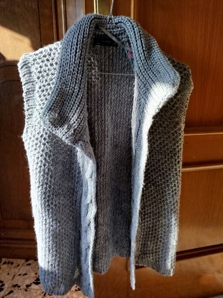 Chaleco de punto de mujer largo