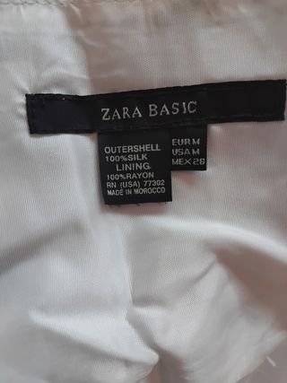 Vestido largo blanco gris Zara