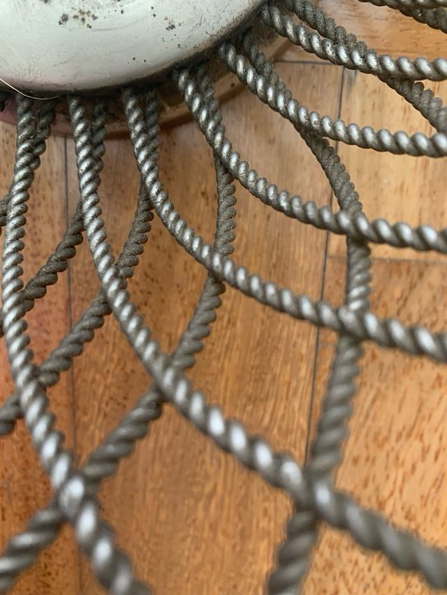 Cesta vintage años 40 en acero esmaltado