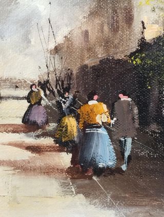 Antico quadro dipinto olio su tela Luigi Rocca