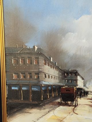 Antico quadro dipinto olio su tela Luigi Rocca