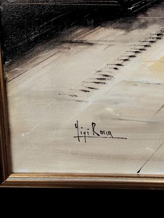 Antico quadro dipinto olio su tela Luigi Rocca