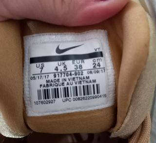 Nike Air Max Oro rosa y dorado