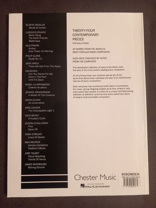 Twenty-four contemporary pieces for solo piano