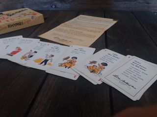 1954 Jogo de cartas vintage Mother Goose