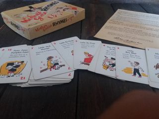 1954 Jogo de cartas vintage Mother Goose