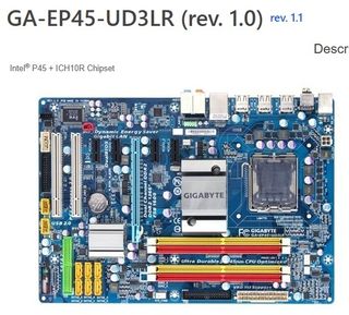 Placa Base Gigabyte  GA-EP45-UD3LR