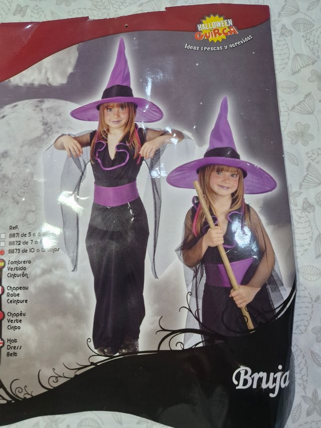Disfraz bruja niña