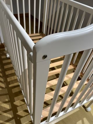 Cuna blanca madera